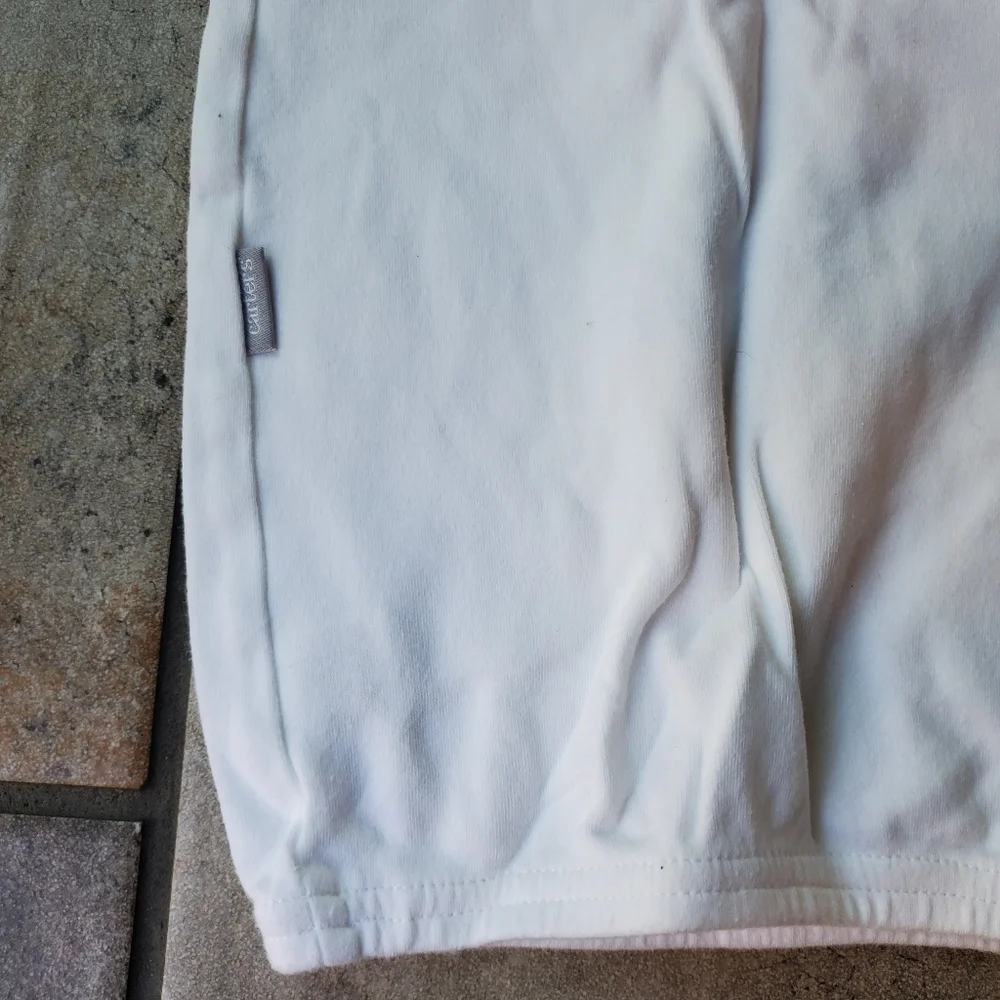 Carters 2 Cotton Sleepers Sleep Sack White Vintage Baby Gender Neutral 0-3M VTG